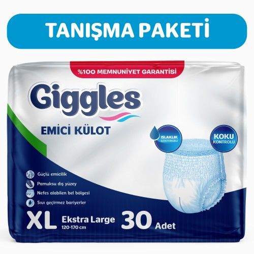 Giggles Emici Külot Hasta Bezi XL Beden 30 Adet