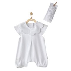 Andywawa AC23664 Beige & White Bebe Tulum Takım White