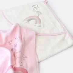 Bibaby Pretty Rabbit Müslin Havlu Set 66345 Pembe