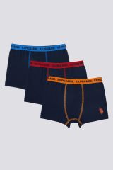 U.S Polo Erkek Çocuk Boxer 3'Lü Takım 1370 NAVY