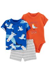 Carter's Erkek Bebek 3'lü Alt Üst Set 1N046510 Mavi