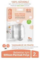 Babyton Silikon İkili Parmak Fırça