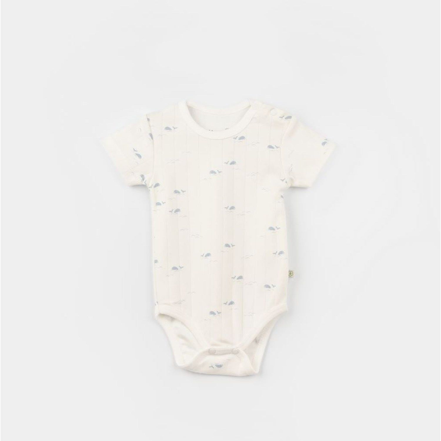 Bibaby Biorganic Sun Lets Sail Kısa Kol Body 56981 Ekru Mavi