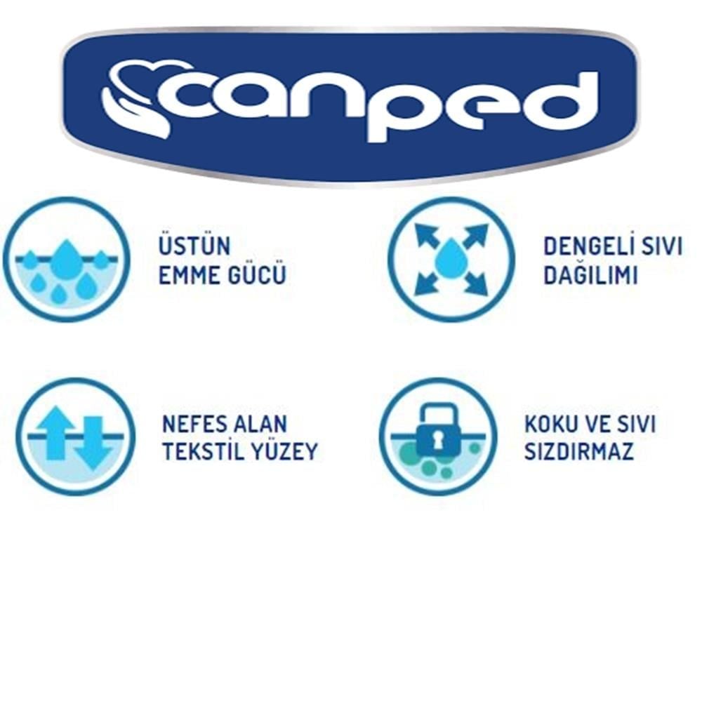 Canped Ultra Mesane Pedi S Beden Küçük Boy 12 Adet