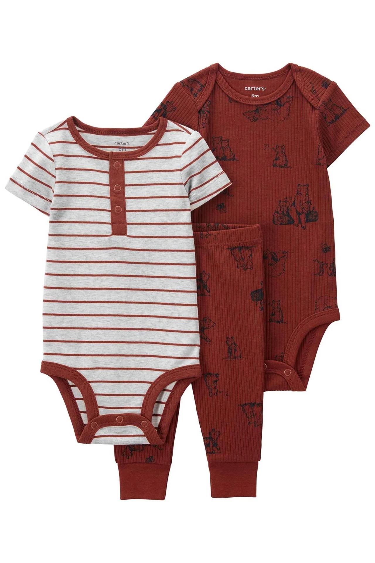 Carter's Layette Erkek Bebek 3'Lü Set 1P571410 Kırmızı