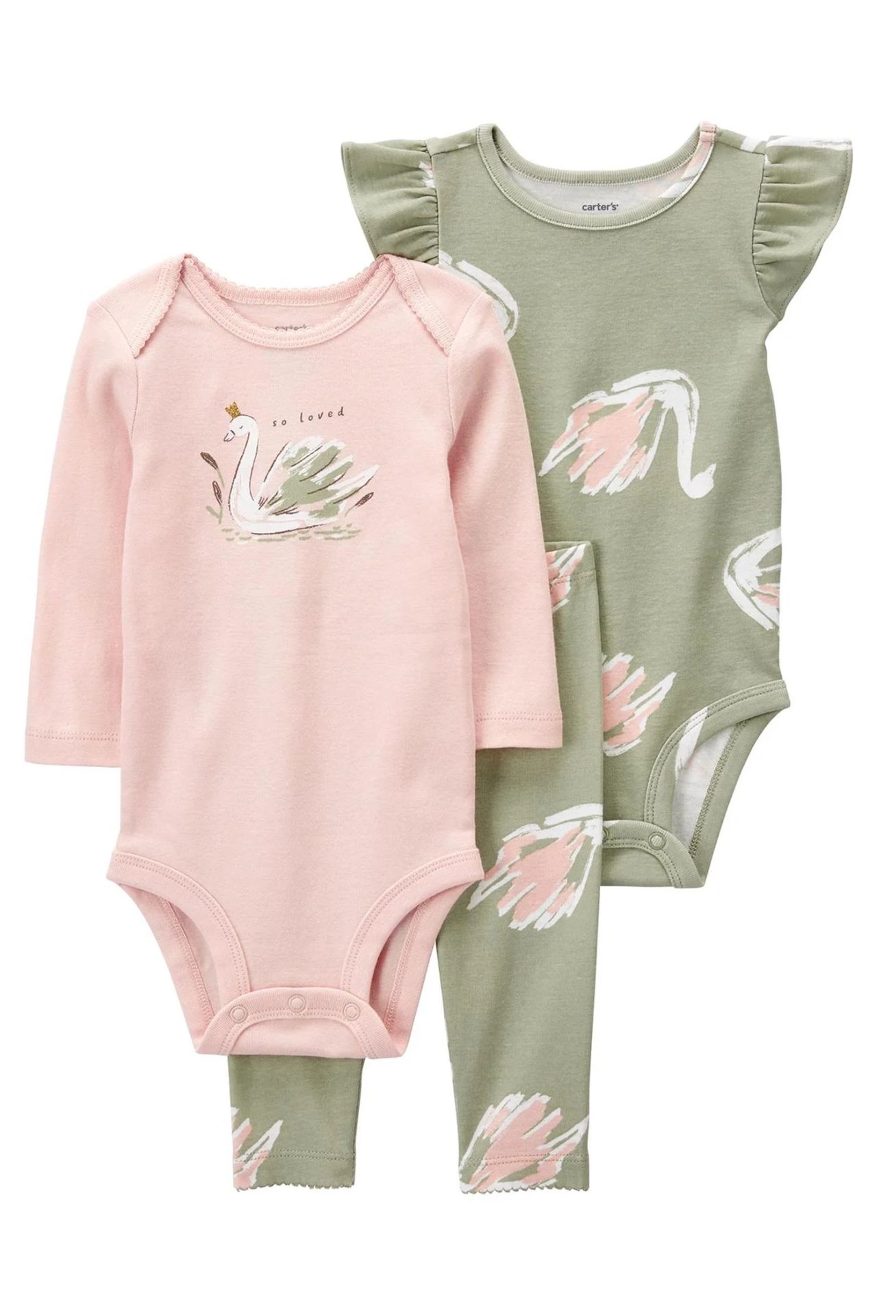 Carter's Layette Kız Bebek 3'Lü Set 1P596610 Pembe