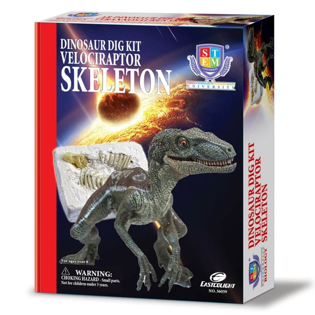 Nessiworld Dinozor Kazma Kiti Velociraptor İskeleti