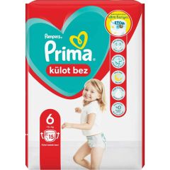 Prima Külot Bez 6 Beden 15+ Kg 15 Adet