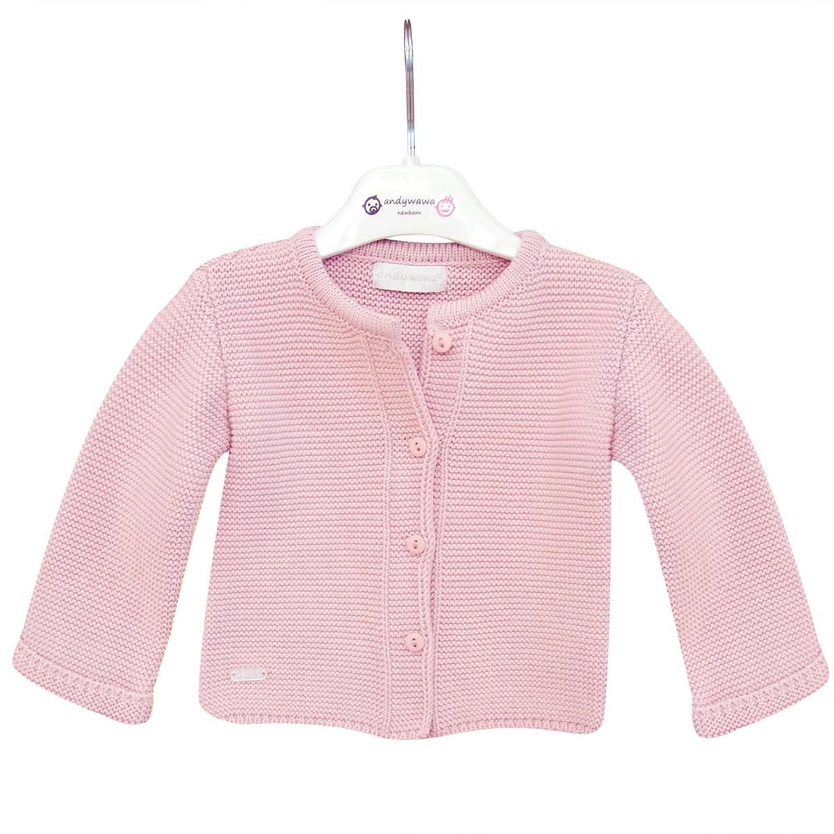 Andywawa AC24333 Basic Bebe Ceket Pink