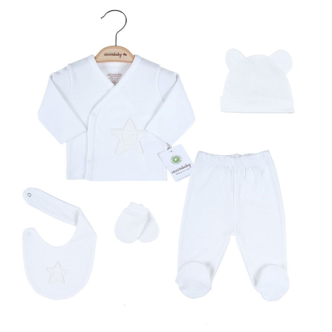 Ciccim Baby 4806 Zıbın Set Krem