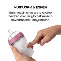 Comotomo Antikolik Silikon Biberon 150ml 0-3 Ay Pembe