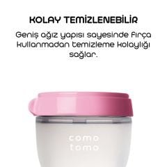 Comotomo Antikolik Silikon Biberon 150ml 0-3 Ay Pembe