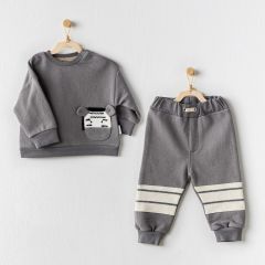 Andywawa AC24154 Little Zebra 2li Bebe Takım Grey