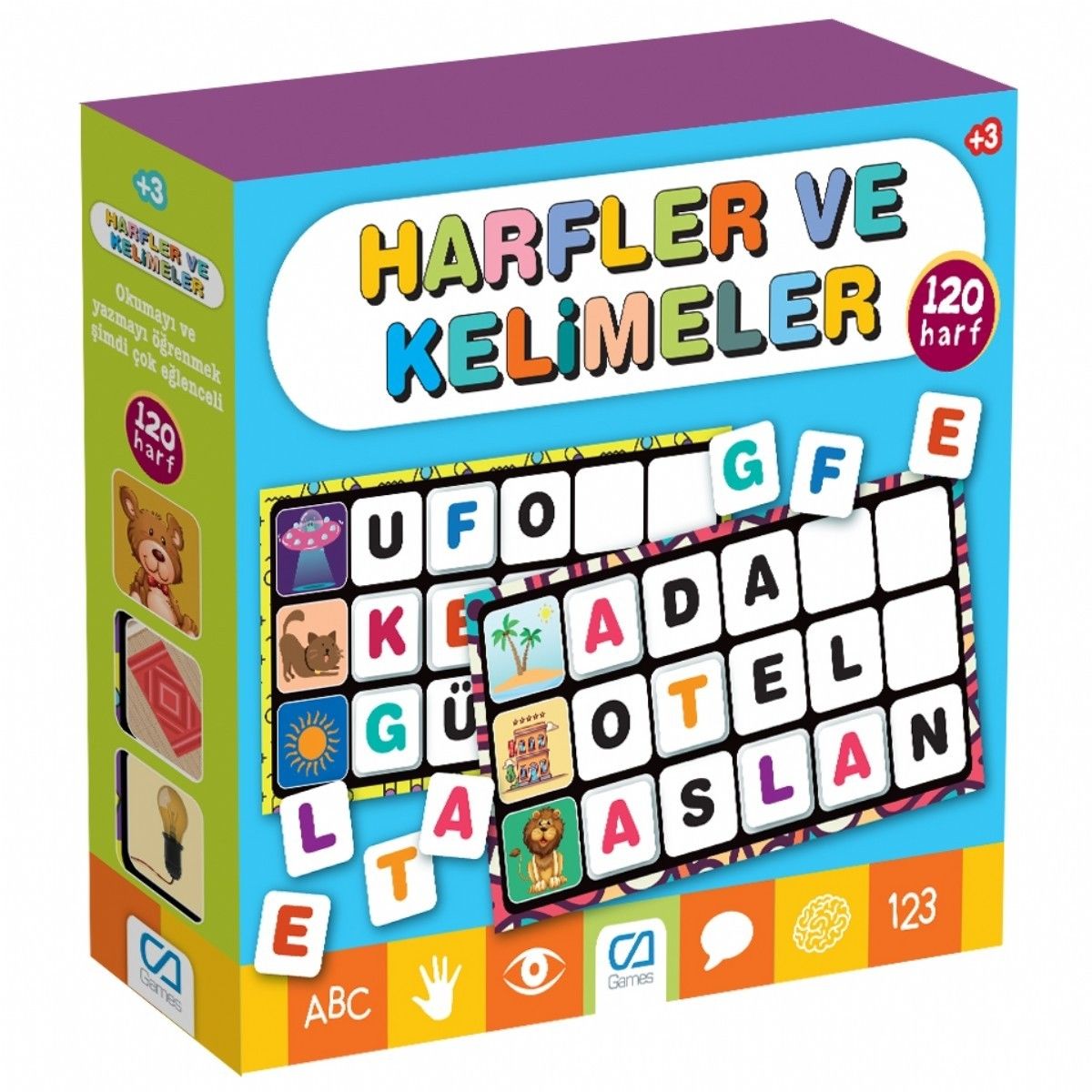 Games Harfler ve Kelimeler Eğitici Kartlar 120 Harf 5129