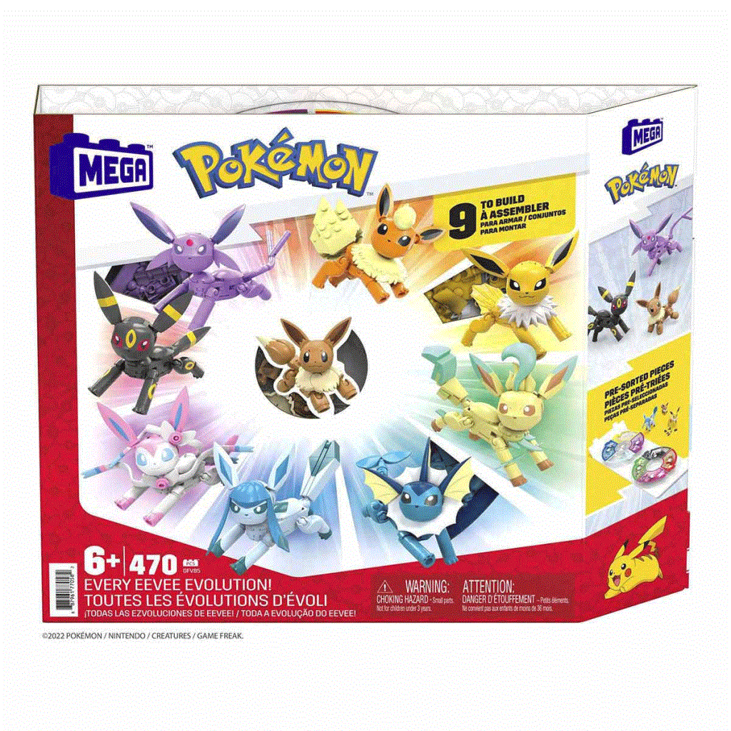 GFV85 MEGA™ Pokémon™ Eevee Dönüşümleri 470 parça +6 yaş