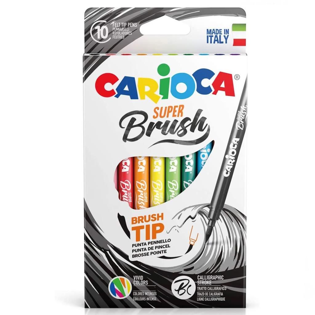 Nessiworld Carioca Keçeli Boya Süper Brush Fırça Uçlu 10'lu 42937