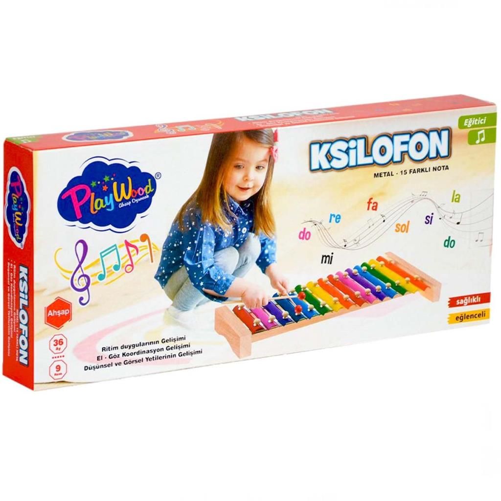 Nessiworld Playwood Eğitici Ahşap 15 Notalı Ksilofon