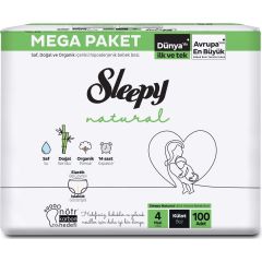 Sleepy Natural Külot Bez Mega Paket 4 Beden 7-14 Kg 100 Adet