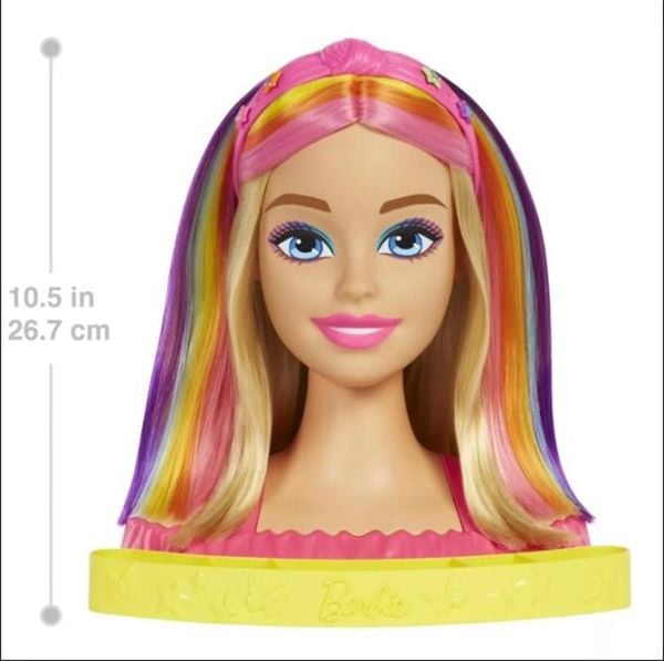 Mattel Barbi Gökkuşağı Saçlı Büstü Aksesuar HMD78