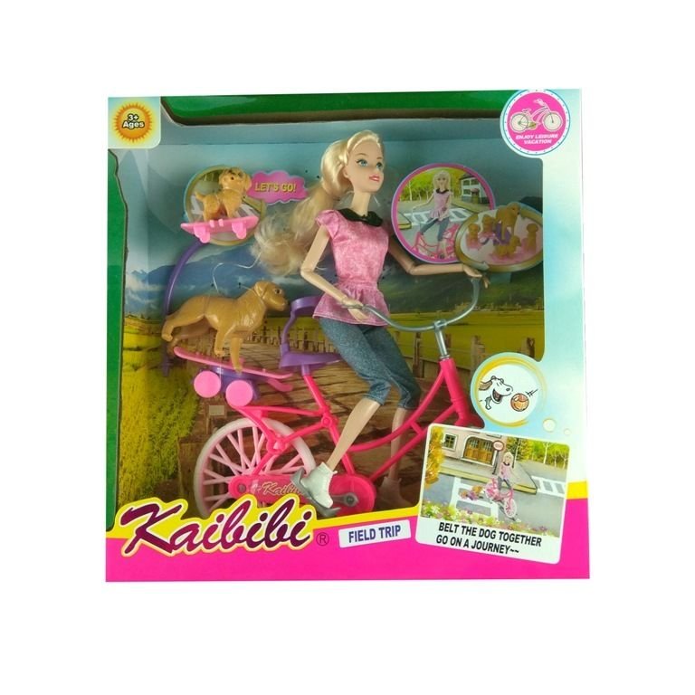 Kızılkaya Barbie Bisikletli Köpekli Kaykaylı BLD14