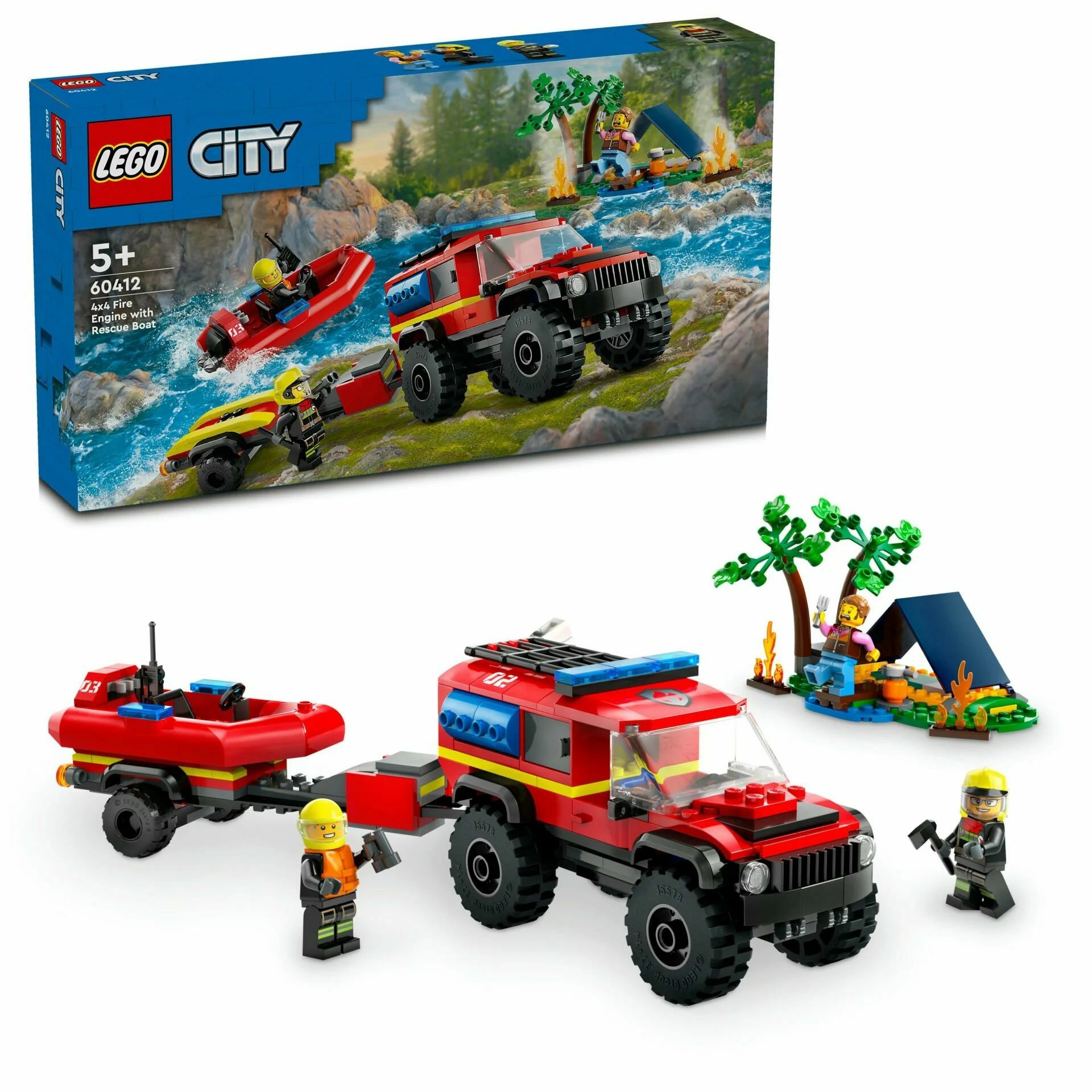 Lego City 4X4 İtfaiye Aracı Tekneli 60412