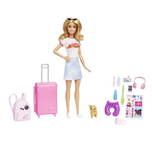 Mattel Barbie Seyahatte Bebeği Aksesuarları HJY18