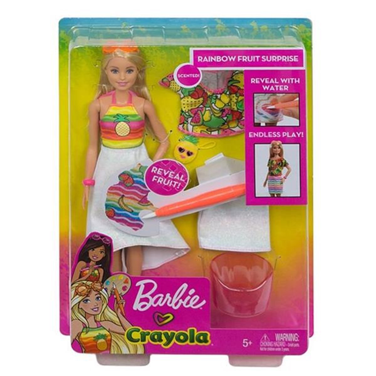 Mattel Barbie Crayola Mevyeli Tasarım Bebeği GBK18
