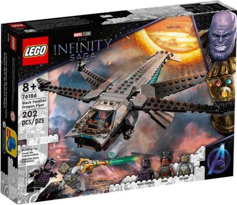 Lego Marvel Avengers Black Panther Ejderha Uçağı 76186 Yapım Seti Oyuncağı 76186