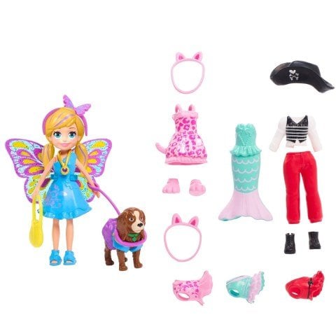 Mattel Polly Pocket ve Hayvan Dostu Kostüm Giyiyor GDM15
