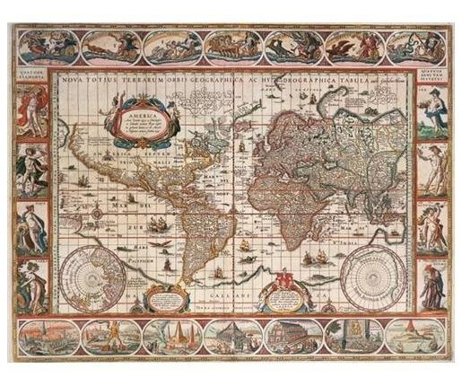 Adore 2000p Puzzle 1650 Yılı Dünya Haritası RPB166336