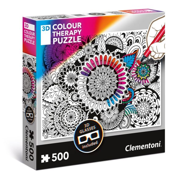 Clementoni 500 Mandal 3D Color Therapy Puzzle 35053