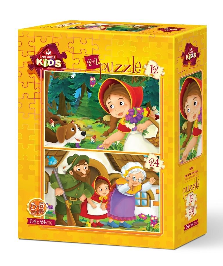 Art Puzzle Kırmızı Pelerinli Kız 12+24 Parça 5550