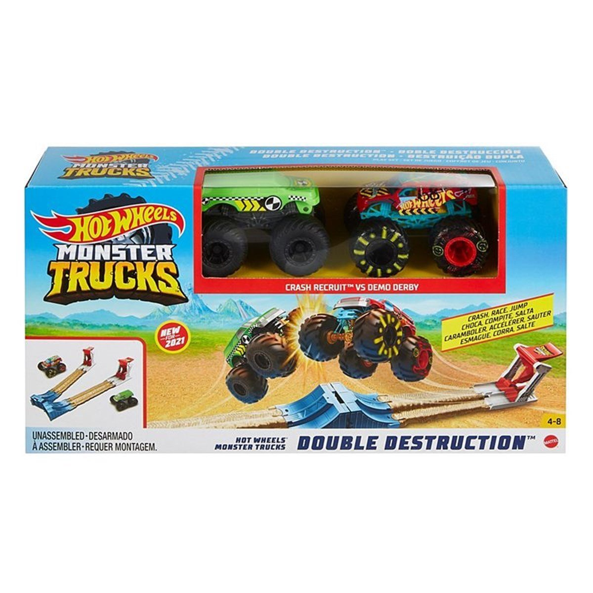 Mattel Hot Wheels Monster Trucks Çifte Çarpışma Oyun Seti GYC80