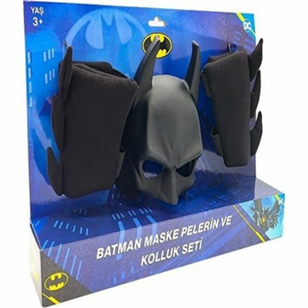 Mega Batman Maske Pelerin Kolluk 3Lü Set MGA02520