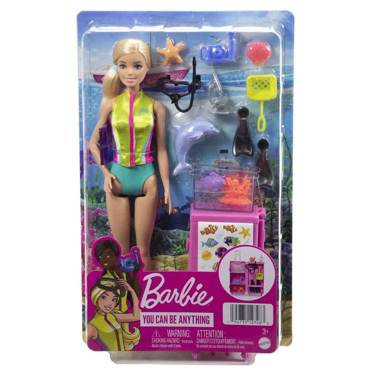 Mattel Barbie Deniz Biyoloğu Set HMH26