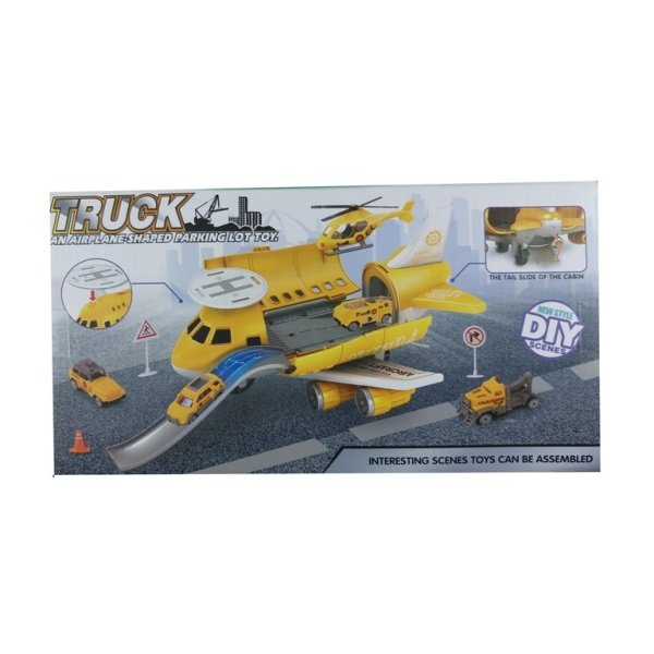 Aya Toys Sarı Kargo Uçağı ve Acil Durum Araçları Seti