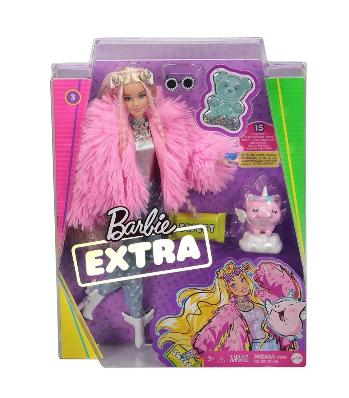 Mattel Barbie Extra Pembe Ceketli Bebek GRN28