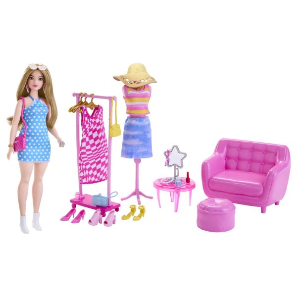 Mattel Barbie'nin Kıyafet ve Aksesuar Askısı Set HPL78