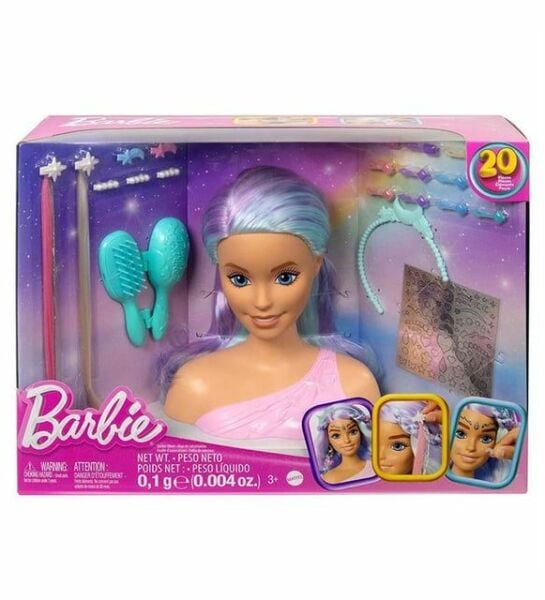 Mattel Barbienin Renkli Saçlı Büstü Aksesuar HMD82