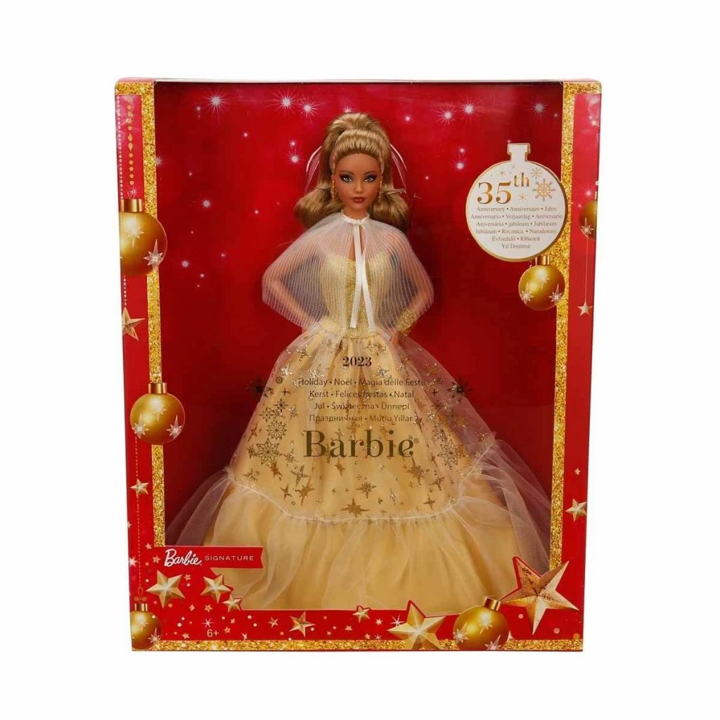 Mattel Barbie 2023 Mutlu Yıllar Bebek Kumral HJX06