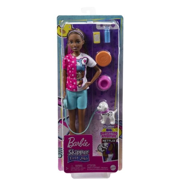 Mattel Barbie Kaptan Bebek Köpek Yürütücü Set HKD7