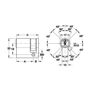 Hafele Yarım Barel 45,5x10mm Mat Nikel Renk