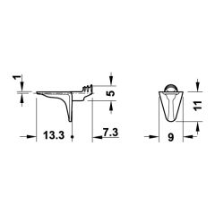 Hafele Raf Pimi Siyah 5Mm 9Kg