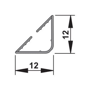 Hafele Yangın Fitili 12X12X2100mm Siyah Renk