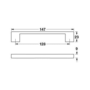 Hafele Mobilya Kulpu Han 128mm Parlak Krom