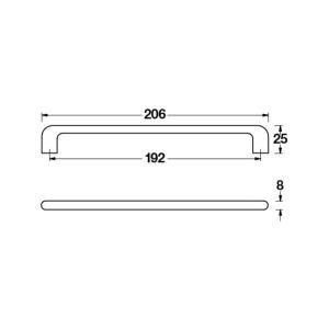 Hafele Mobilya Kulpu Molle 160mm Paslanmaz Çelik