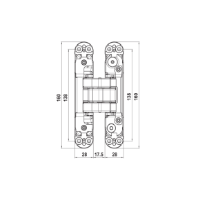 Hafele Gizli Menteşe CDH 80K 100Kg Bronz