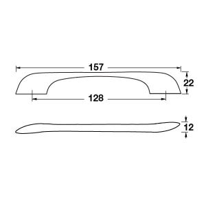 Hafele Mobilya Kulpu Gestrud 128mm Parlak Krom