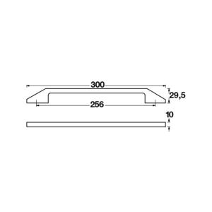 Hafele Mobilya Kulpu Knite2 256mm Mat Siyah