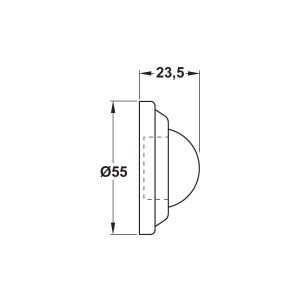 Hafele Stoper Duvara, Vidalı P.Çel.Mat 23,5mm